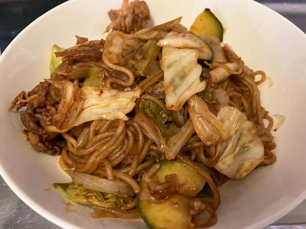 ズッキーニ入り焼きそば